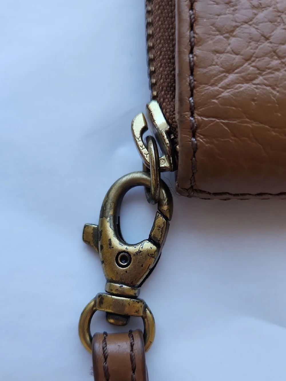 Fossil Madison Zip Around Clutch Wallet in Saddle